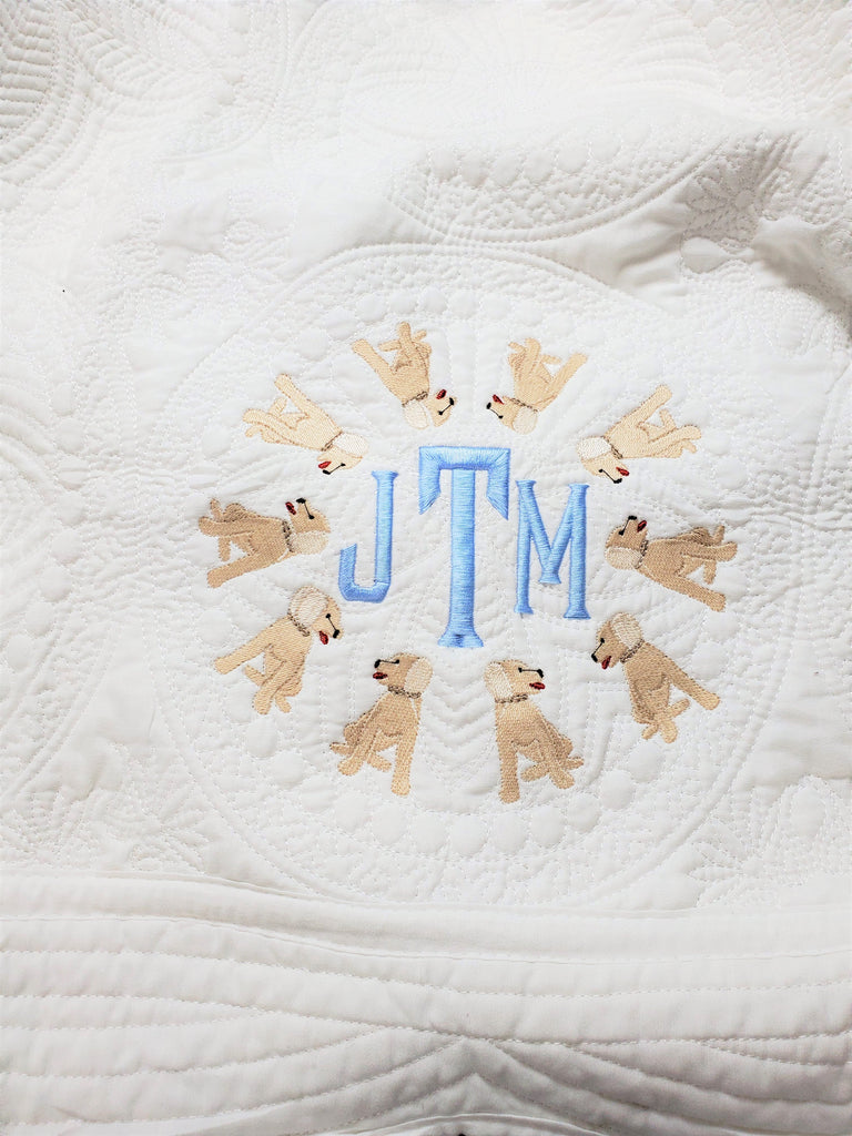 All Cotton Baby Quilt, personalized