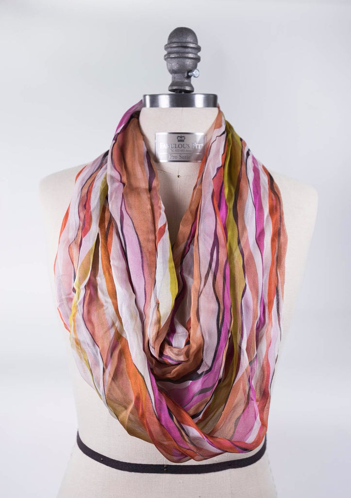 Hand Dyed Silk Infinity Scarf